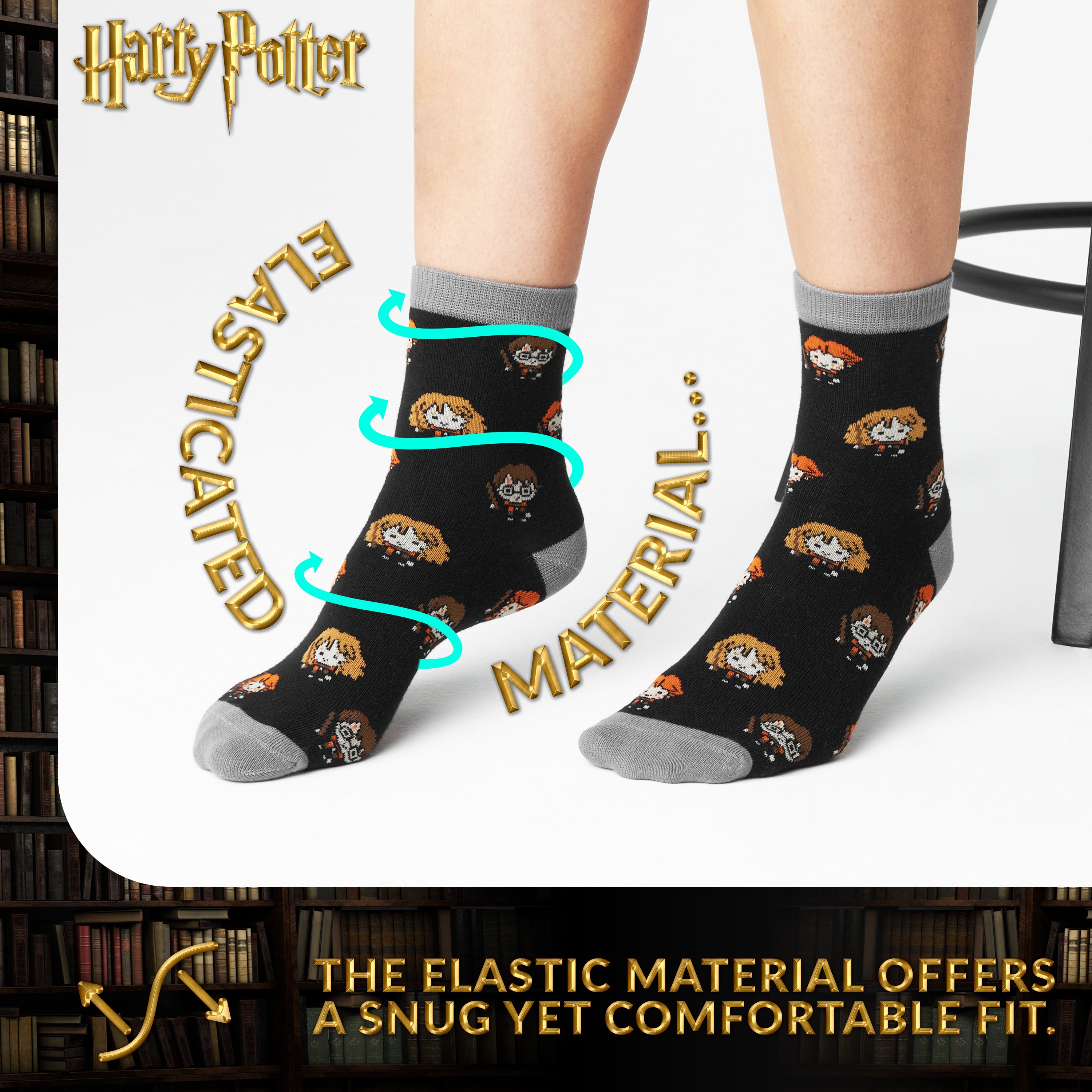 Harry Potter Mug & Socks Gift Set for Women & Teens UK Hogwarts Calf Socks Ceramic Mug - Get Trend