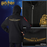 Harry Potter Girls Zipped Hoodie, Soft Cosy Hogwarts Hooded Sweatshirt - Gifts for Girls