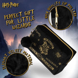 Harry Potter Makeup Bag for Women, Teenagers, Girls - Velvet Hogwarts Cosmetic Bag