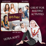 Harry Potter Hoodie Blanket for Kids Teenagers Fleece Wearable Blanket Warm Oversized Hogwarts Gryffindor Hoodie Quidditch Golden Snitch Girls Gifts - Get Trend