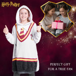 Harry Potter Hoodie Blanket for Kids Teenagers Fleece Wearable Blanket Warm Oversized Hogwarts Gryffindor Hoodie Quidditch Golden Snitch Girls Gifts - Get Trend