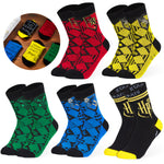 Harry Potter 5 Pack Socks In Size 4-7 Hogwarts Houses Novelty Clothes - Get Trend