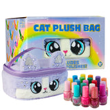 Kids Nail Polish Sets For Girls in Plush Cat Cosmetics Case - Get Trend