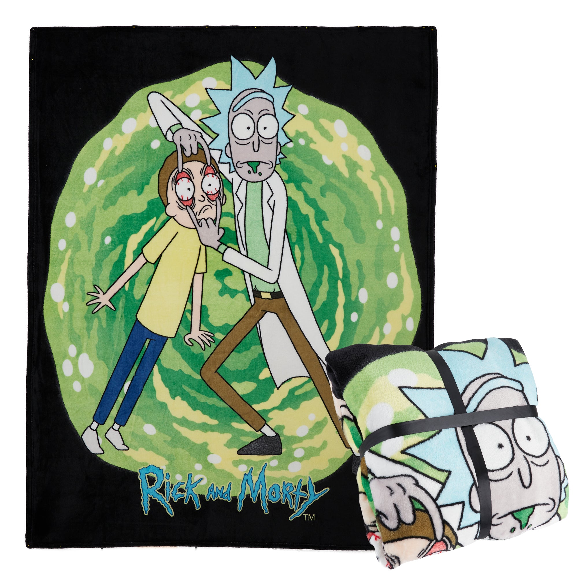 RICK AND MORTY Fleece Blanket Super Soft Blanket Throw Bed Accessories 150 x 130 - Get Trend