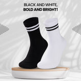 CityComfort Mens Socks - Pack of 5 or 6 Striped Crew Socks for Men and Teenagers