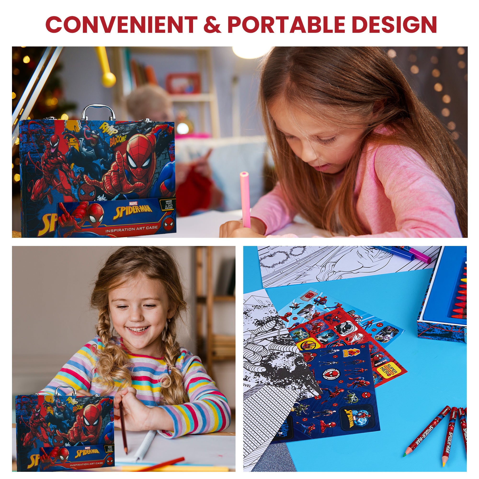 Marvel Avengers Art Set for Kids Colouring Pens Colouring Pencils Crayons 130+ Pieces - Get Trend