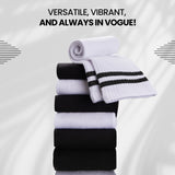 CityComfort Mens Socks - Pack of 5 or 6 Striped Crew Socks for Men and Teenagers