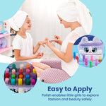 Kids Nail Polish Sets For Girls in Plush Cat Cosmetics Case - Get Trend