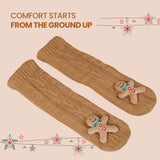 CityComfort Fluffy Christmas Socks for Women - Gingerbread - Get Trend