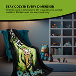 RICK AND MORTY Fleece Blanket Super Soft Blanket Throw Bed Accessories 150 x 130 - Get Trend