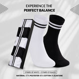 CityComfort Mens Socks - Pack of 5 or 6 Striped Crew Socks for Men and Teenagers