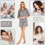 CityComfort Womens Pyjamas Set 2 Pcs Short Button Down PJs Comfy Soft Loungewear