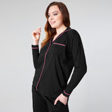 Womens Pyjamas Set - Classic Button Down Nightwear - Get Trend