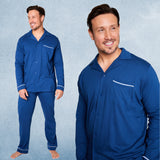 CityComfort Mens Pyjamas Set - Classic Button Down Nightwear Long Sleeve & Bottoms PJs