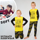 CityComfort Boys Long Pyjama Set, Comfortable Breathable Sleepwear PJs - Gamer Gifts for Boys