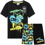 CityComfort PJs for Boys & Teenagers Short Pyjamas Set Loungewear Soft Gamer Nightwear Breathable Summer Sleepwear Gaming Gifts for Boys - Get Trend
