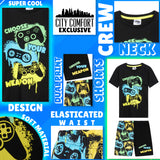CityComfort PJs for Boys & Teenagers Short Pyjamas Set Loungewear Soft Gamer Nightwear Breathable Summer Sleepwear Gaming Gifts for Boys - Get Trend
