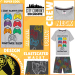 CityComfort PJs for Boys & Teenagers Short Pyjamas Set Loungewear Soft Gamer Nightwear Breathable Summer Sleepwear Gaming Gifts for Boys - Get Trend