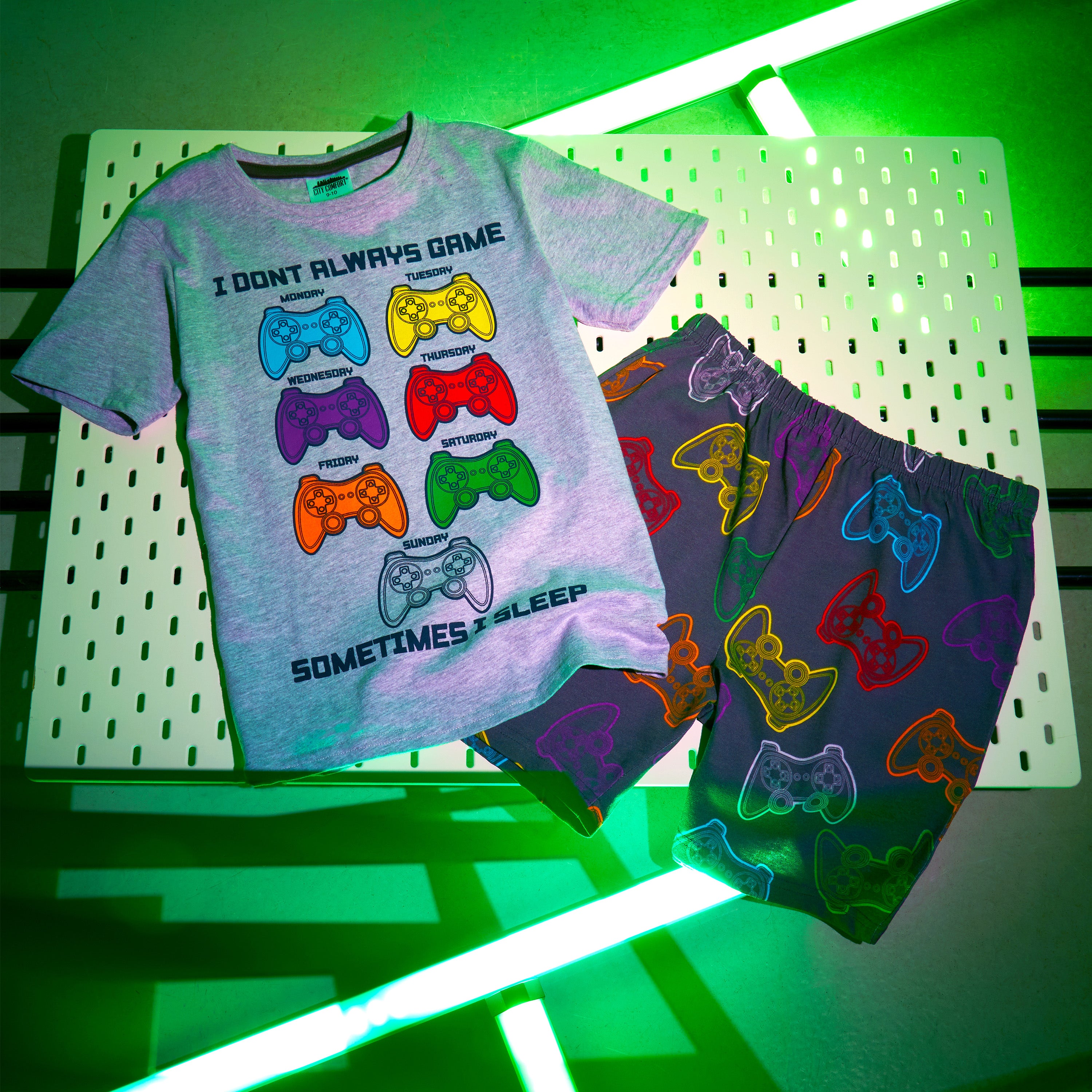 CityComfort PJs for Boys & Teenagers Short Pyjamas Set Loungewear Soft Gamer Nightwear Breathable Summer Sleepwear Gaming Gifts for Boys - Get Trend