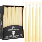 DECO EXPRESS Candles Set, Pack of 50 Classic Tapered Dinner Candles