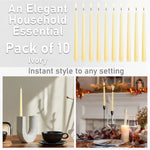 Dinner Candles - Tapered Candles Multipack   Ivory - 10 Pack - Get Trend