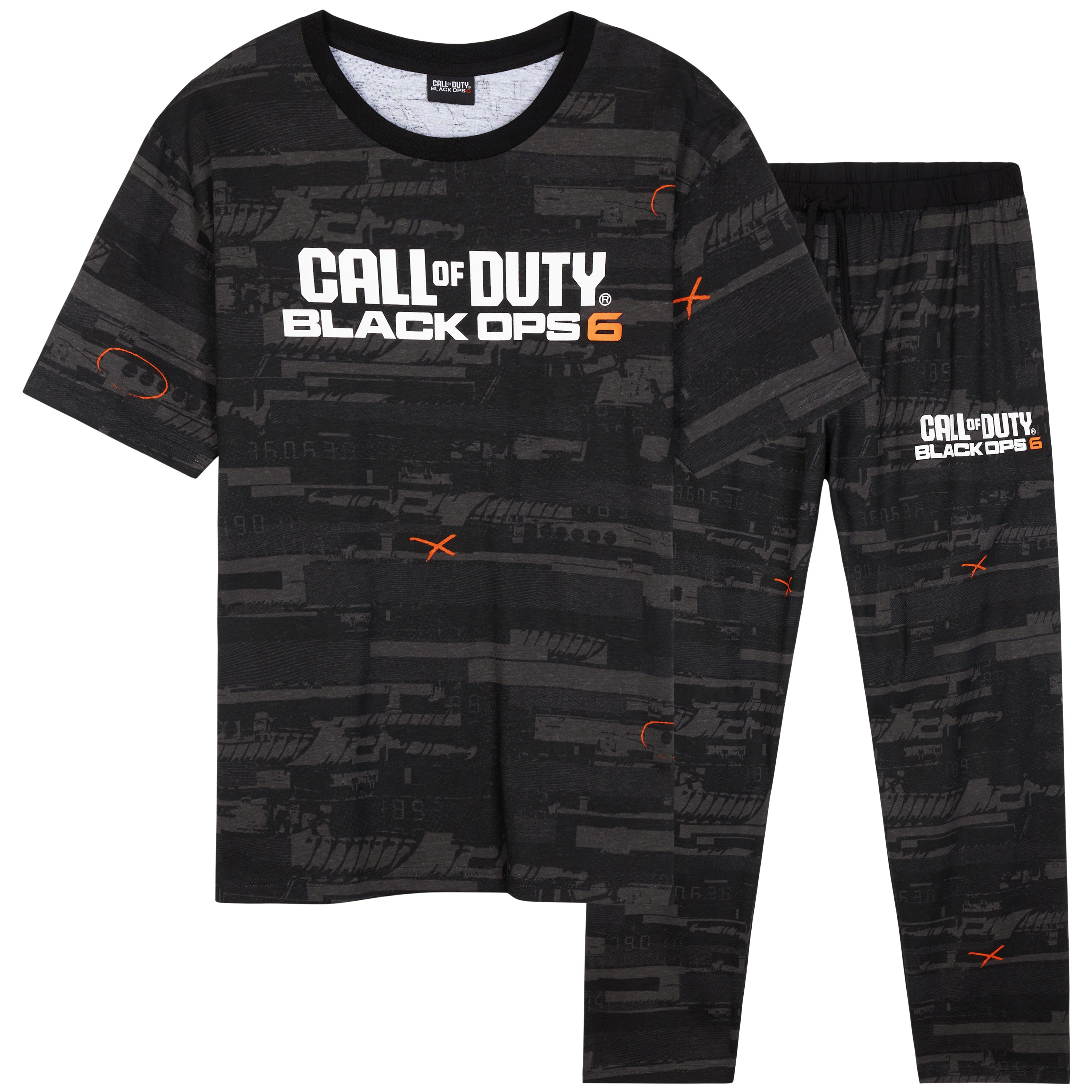 Call of Duty Pyjamas for Men PJs Set T-Shirt Long Bottoms Black Ops 6 Nightwear Lounge Set Jammies Gamer Gifts for Him - Get Trend