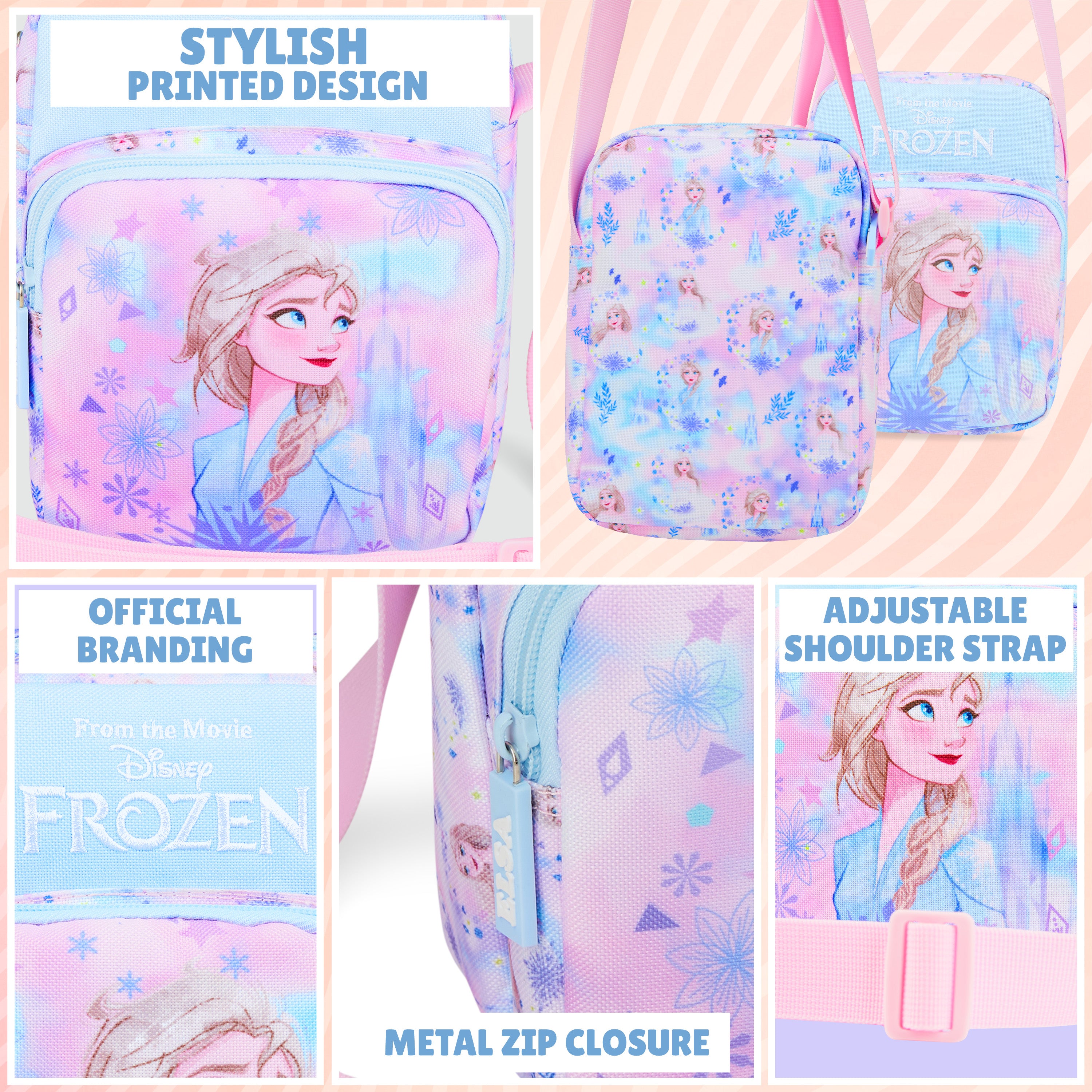 Disney Frozen Handbag for Girls Cross Body Bag Teens with Adjustable Strap - Get Trend