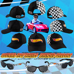 Hot Wheels Baseball Cap Sunglasses Set Boys Breathable Adjustable Summer Sun Hat UV Protection Holiday Travel Essentials Black - Get Trend