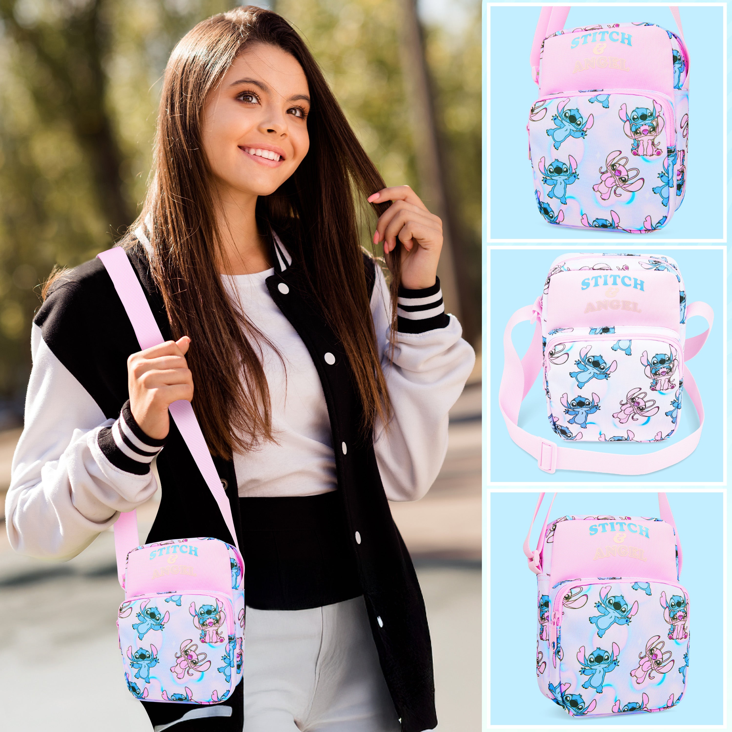Disney Stitch Handbag for Girls Cross Body Bag Teens with Adjustable Strap - Get Trend