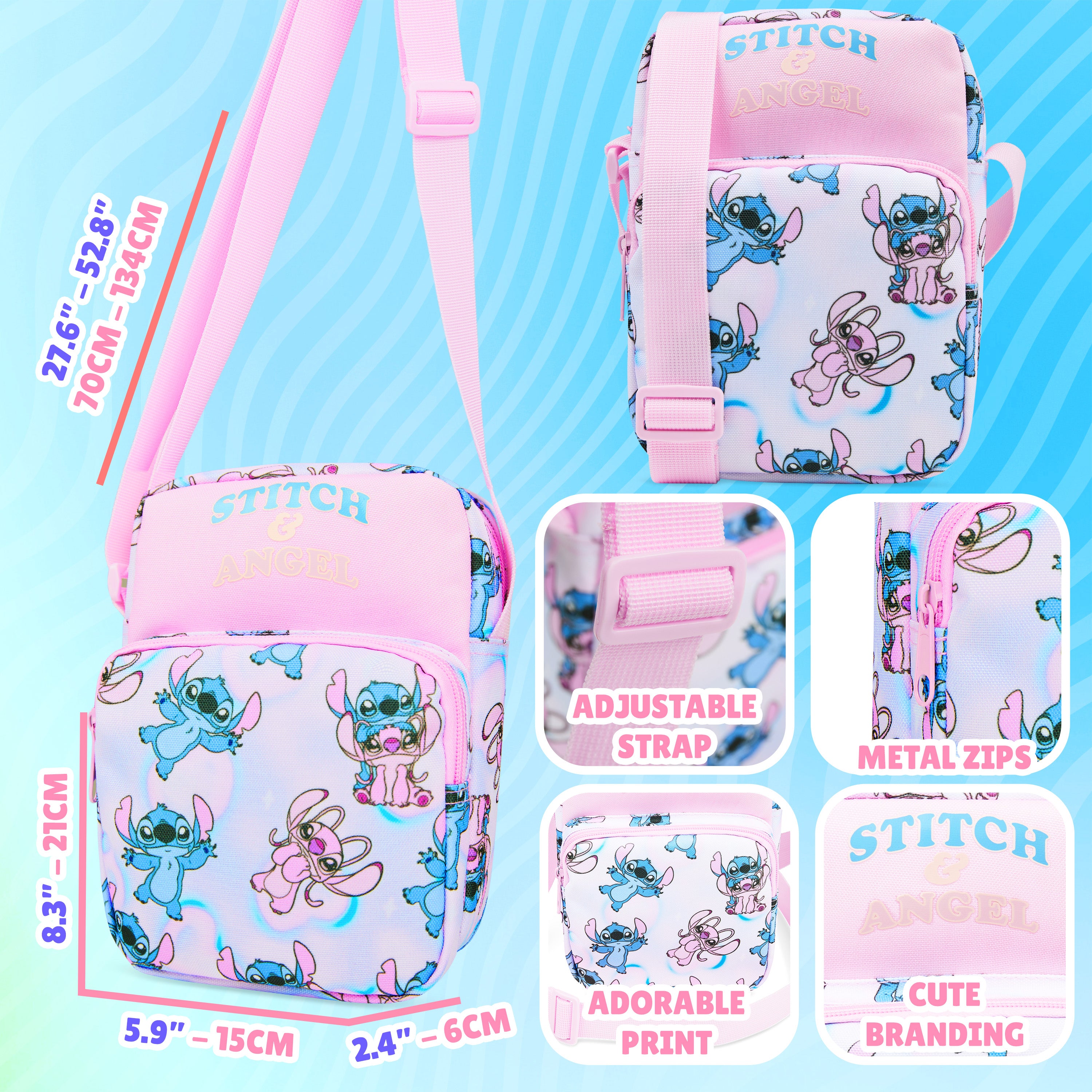 Disney Stitch Handbag for Girls Cross Body Bag Teens with Adjustable Strap - Get Trend