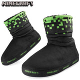 Minecraft Slipper Boots for Kids Slouch Gamer Fleece Slippers Girls Boys House Shoes