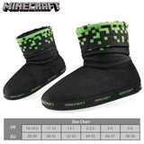 Minecraft Slipper Boots for Kids Slouch Gamer Fleece Slippers Girls Boys House Shoes