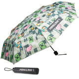 Minecraft Telescopic Umbrella - Folding Umbrella Lightweight for Travel School