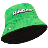 Minecraft Boys Bucket Hat with Fleece Lining - Creeper Gifts for Boys Green