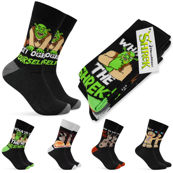 SHREK Men's Socks - Pack of 5 Calf Socks for Men - Get Trend