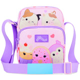 Squishmallows Cross Body Bag for Kids and Teens Cute Shoulder Sling Bag Cam The Cat Phone Mini Backpack for Travel Money Holiday