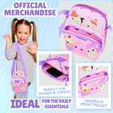 Squishmallows Cross Body Bag for Kids and Teens Cute Shoulder Sling Bag Cam The Cat Phone Mini Backpack for Travel Money Holiday
