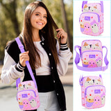 Squishmallows Cross Body Bag for Kids and Teens Cute Shoulder Sling Bag Cam The Cat Phone Mini Backpack for Travel Money Holiday