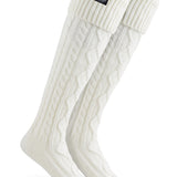 CityComfort Women Slipper Socks - Knee High Socks Cable Knit Cosy Over The Knee