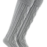 CityComfort Women Slipper Socks - Knee High Socks Cable Knit Cosy Over The Knee