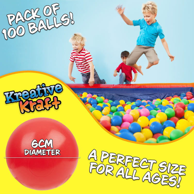 Ball Pit Balls Summer Outdoor Indoor Soft Balls for Kids -100 Balls