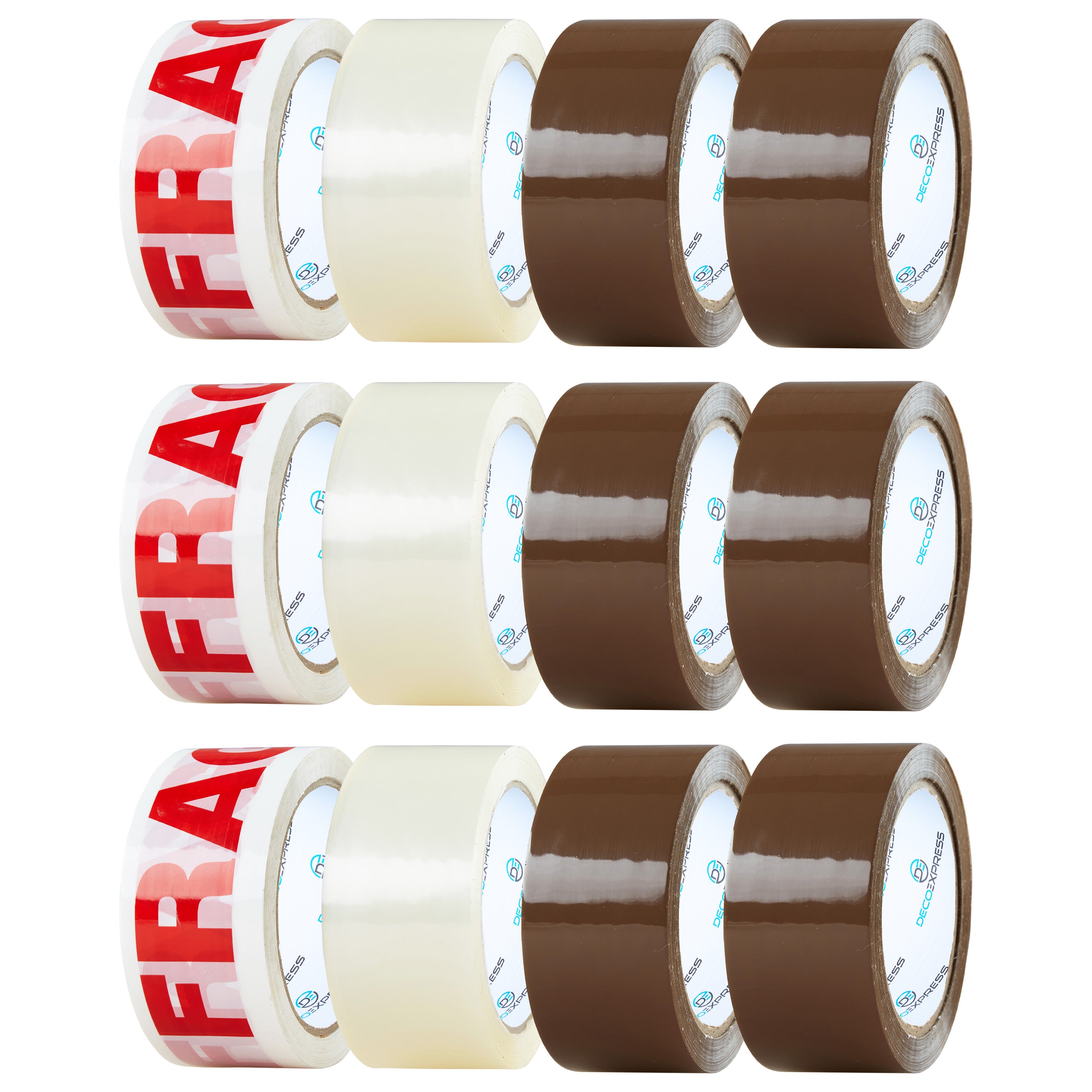 DECO EXPRESS Packaging Tape Rolls Multipack - Tapes Mixed, 2 Pack - Get Trend