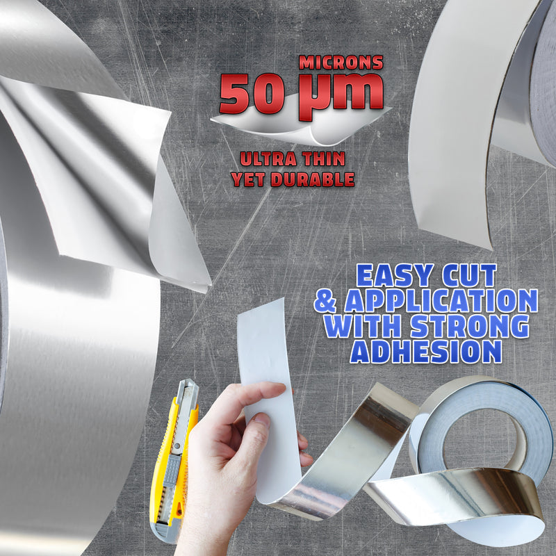 DECO EXPRESS Aluminium Adhesive Tape - Insulation Tape - 50 M, 1 Pcs - Get Trend