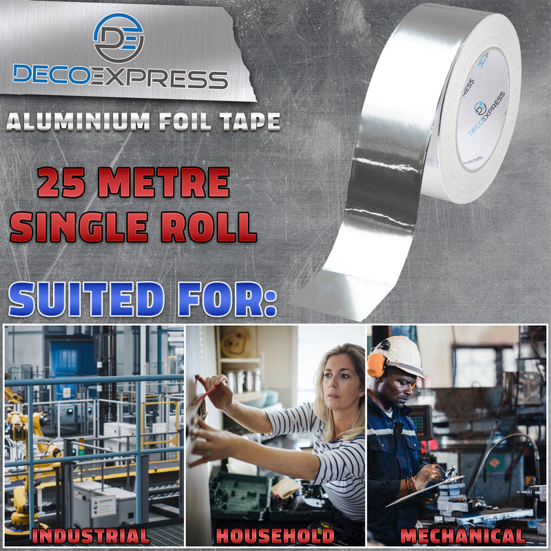 DECO EXPRESS Aluminium Adhesive Tape - Insulation Tape - 50 M, 1 Pcs - Get Trend