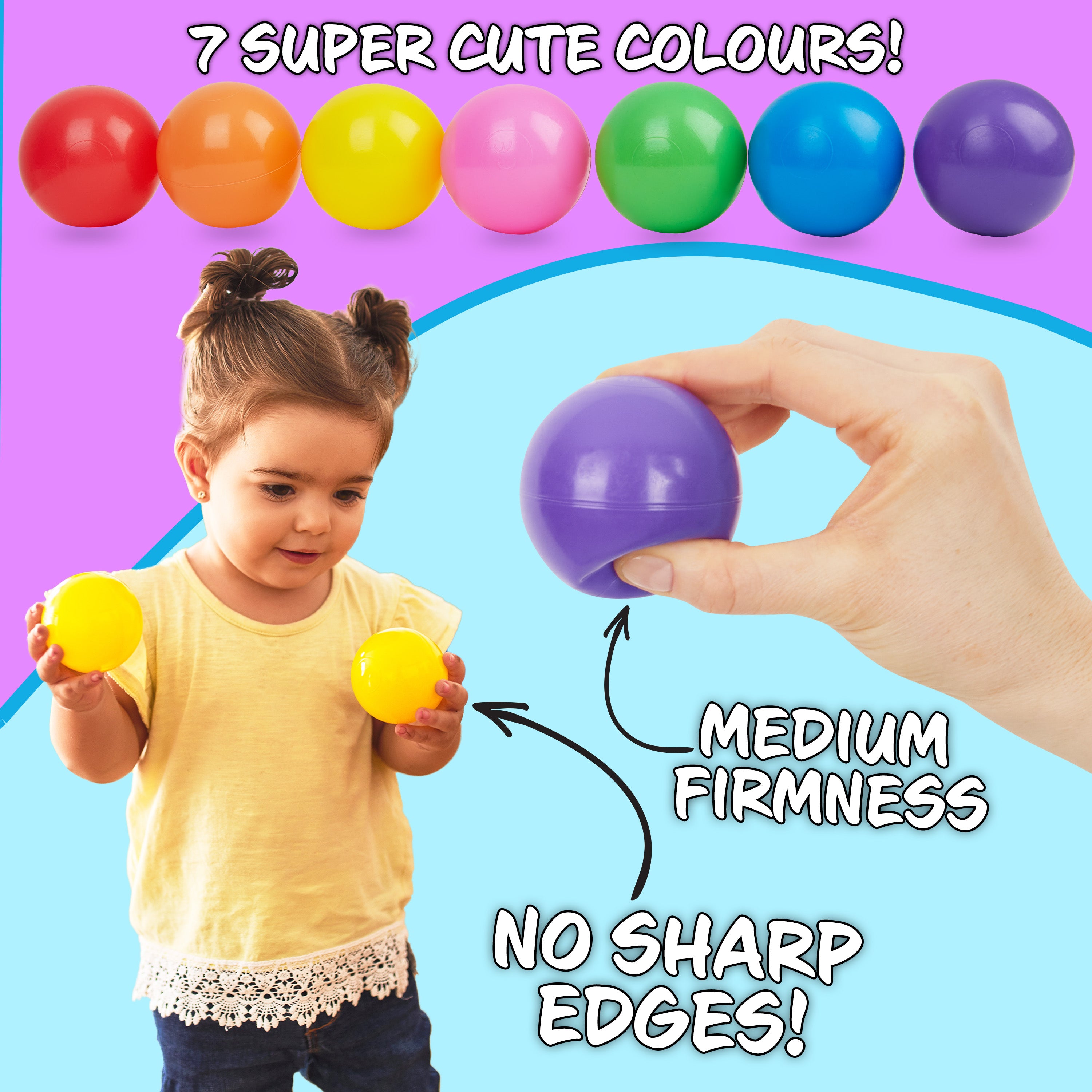 Ball Pit Balls Summer Outdoor Indoor Soft Balls for Kids - 200 Balls - Get Trend