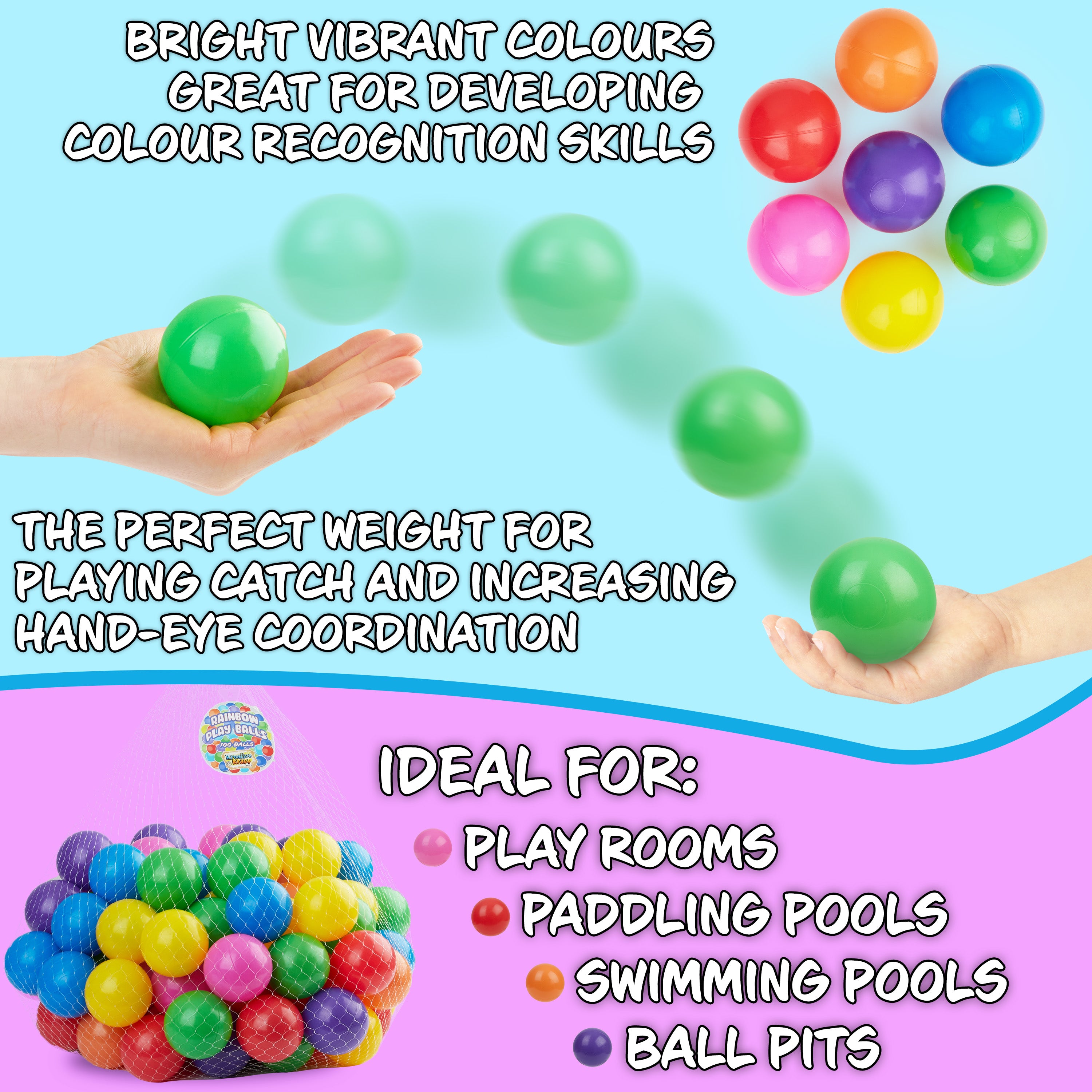 Ball Pit Balls Summer Outdoor Indoor Soft Balls for Kids - 200 Balls - Get Trend