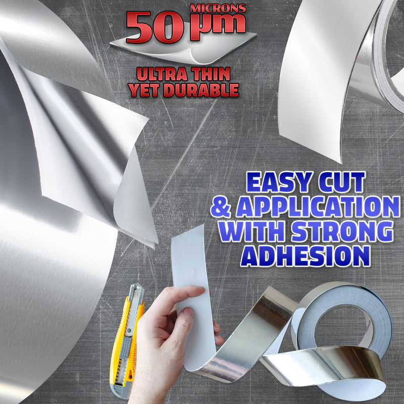 DECO EXPRESS Aluminium Adhesive Tape - Insulation Tape - 10 M, 4 Pcs - Get Trend