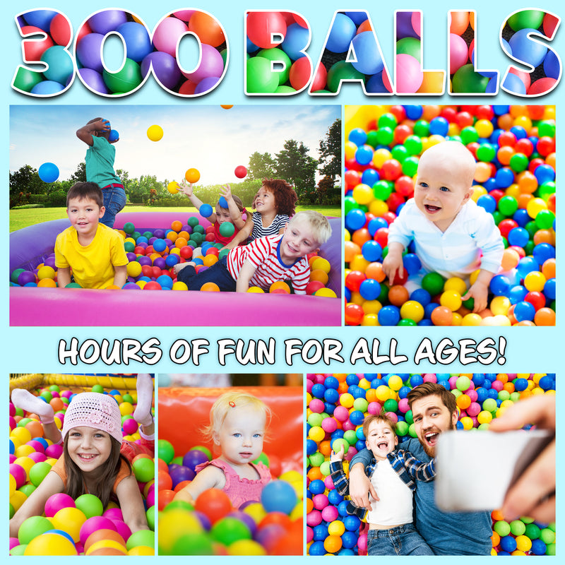Ball Pit Balls Summer Outdoor Indoor Soft Balls for Kids  - 300 balls - Get Trend