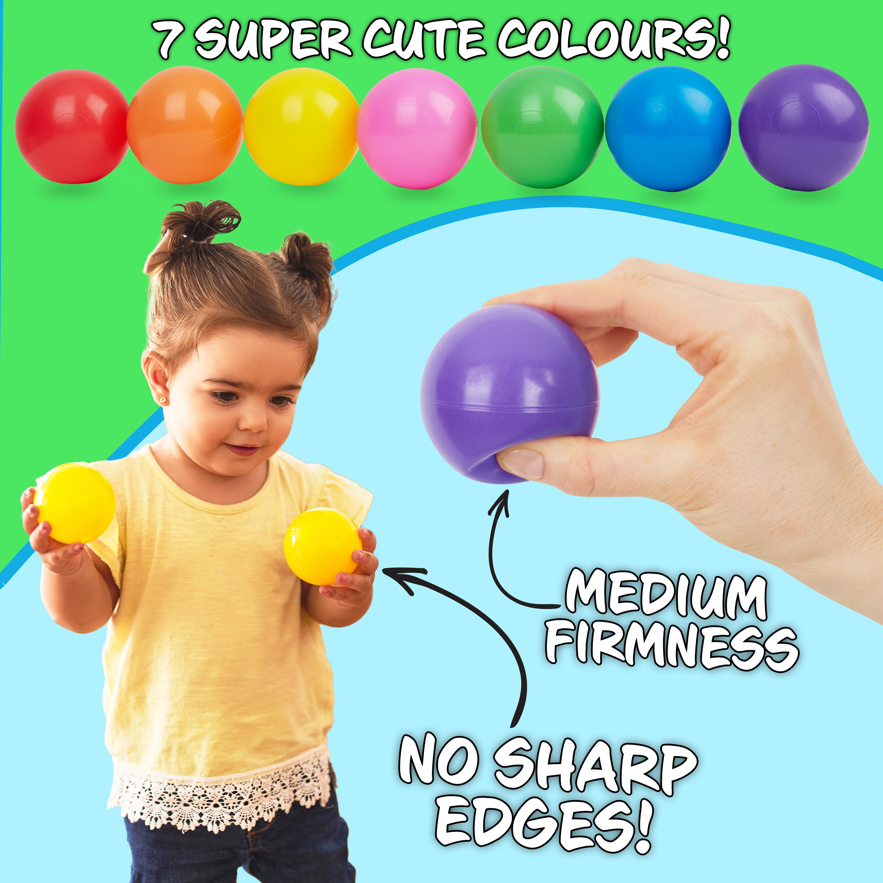 Ball Pit Balls Summer Outdoor Indoor Soft Balls - 400 Balls - Get Trend