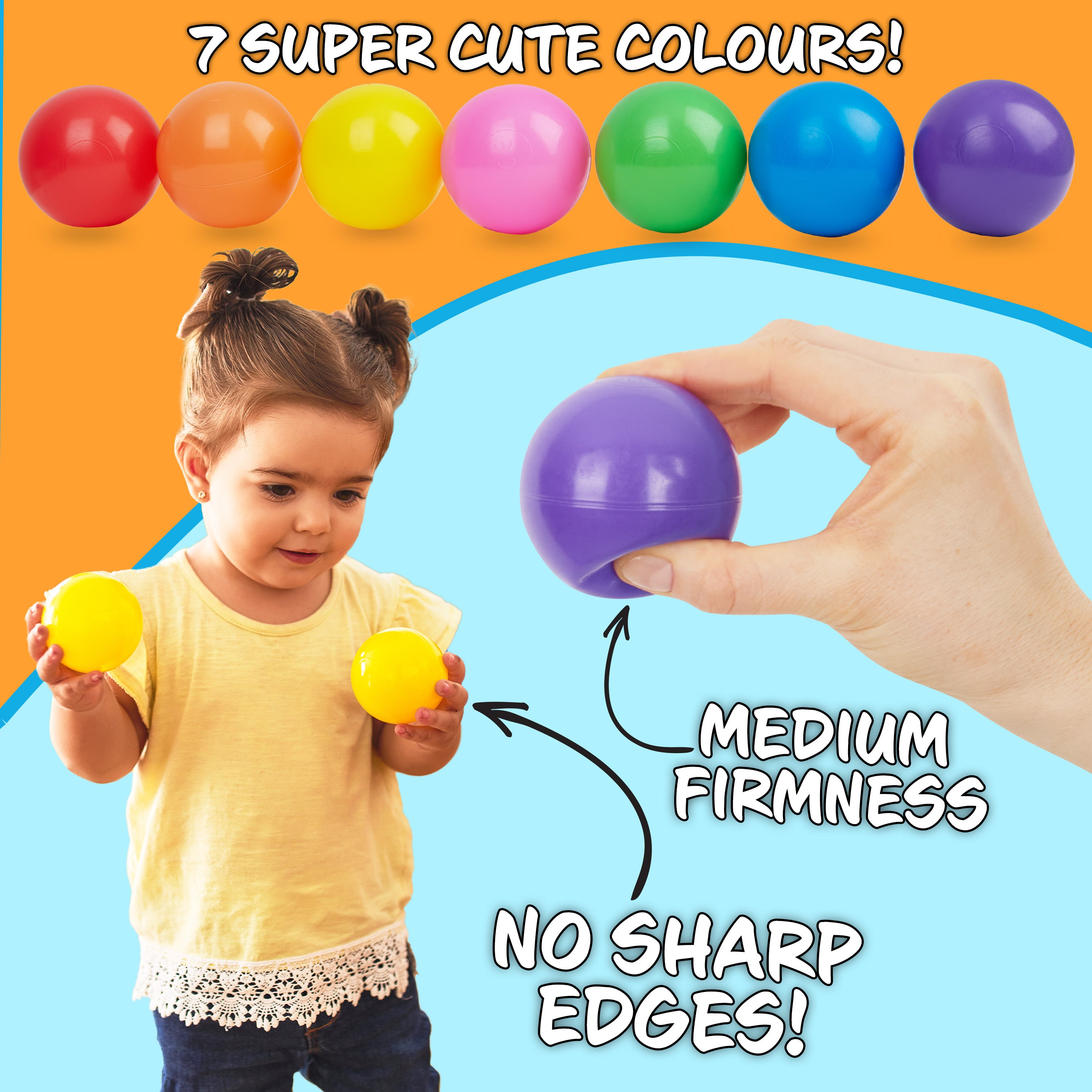 Ball Pit Balls Summer Outdoor Indoor Soft Balls for Kids -50 Balls - Get Trend